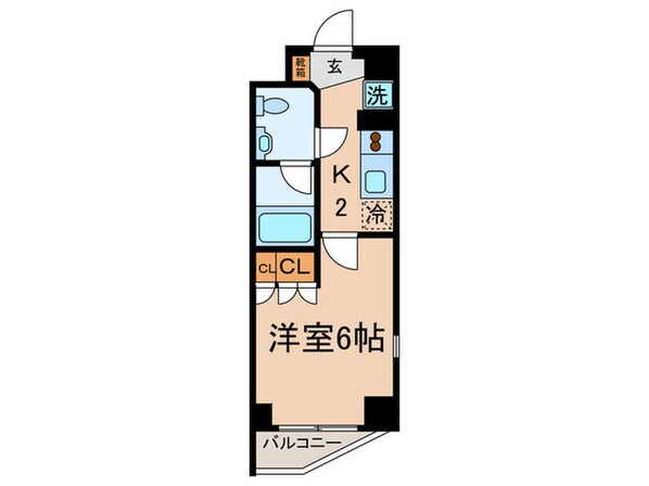 プラウドフラット目黒行人坂の物件間取画像